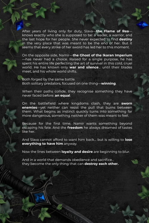 Back cover and synopsis of The Tale of Two Flames: Battleforged Hearts